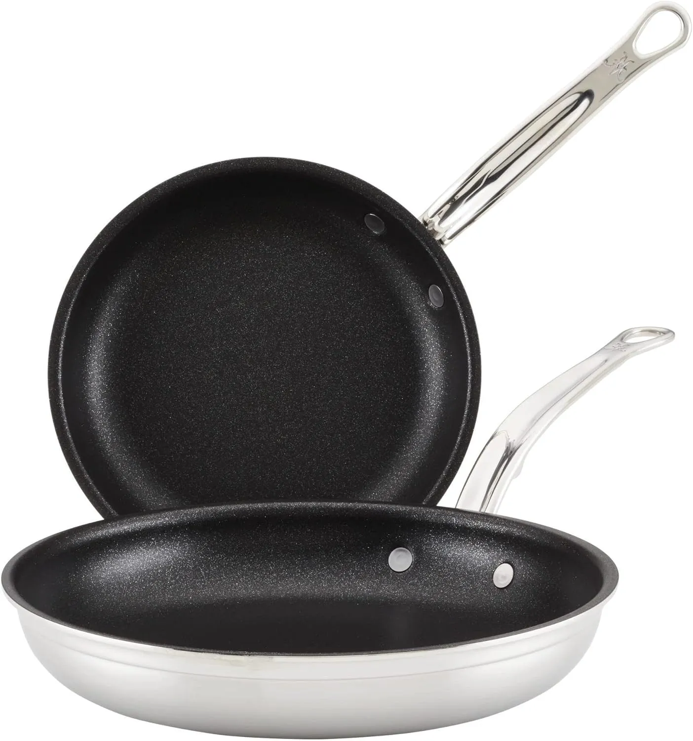 Hestan - ProBond Collection - TITUM Nonstick Stainless Steel Frying Pan Set, Induction Cooktop Compatible, Made without PFOAs (8.5" & 11")