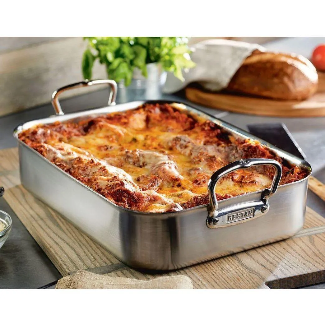 Hestan Provisions 16.5-inch Classic Clad Roaster with Rack