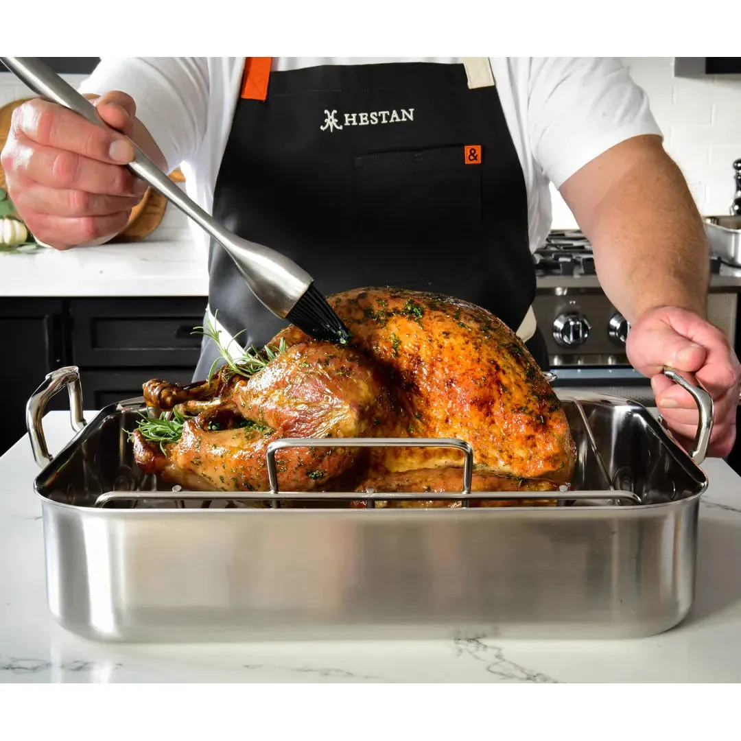 Hestan Provisions 16.5-inch Classic Clad Roaster with Rack