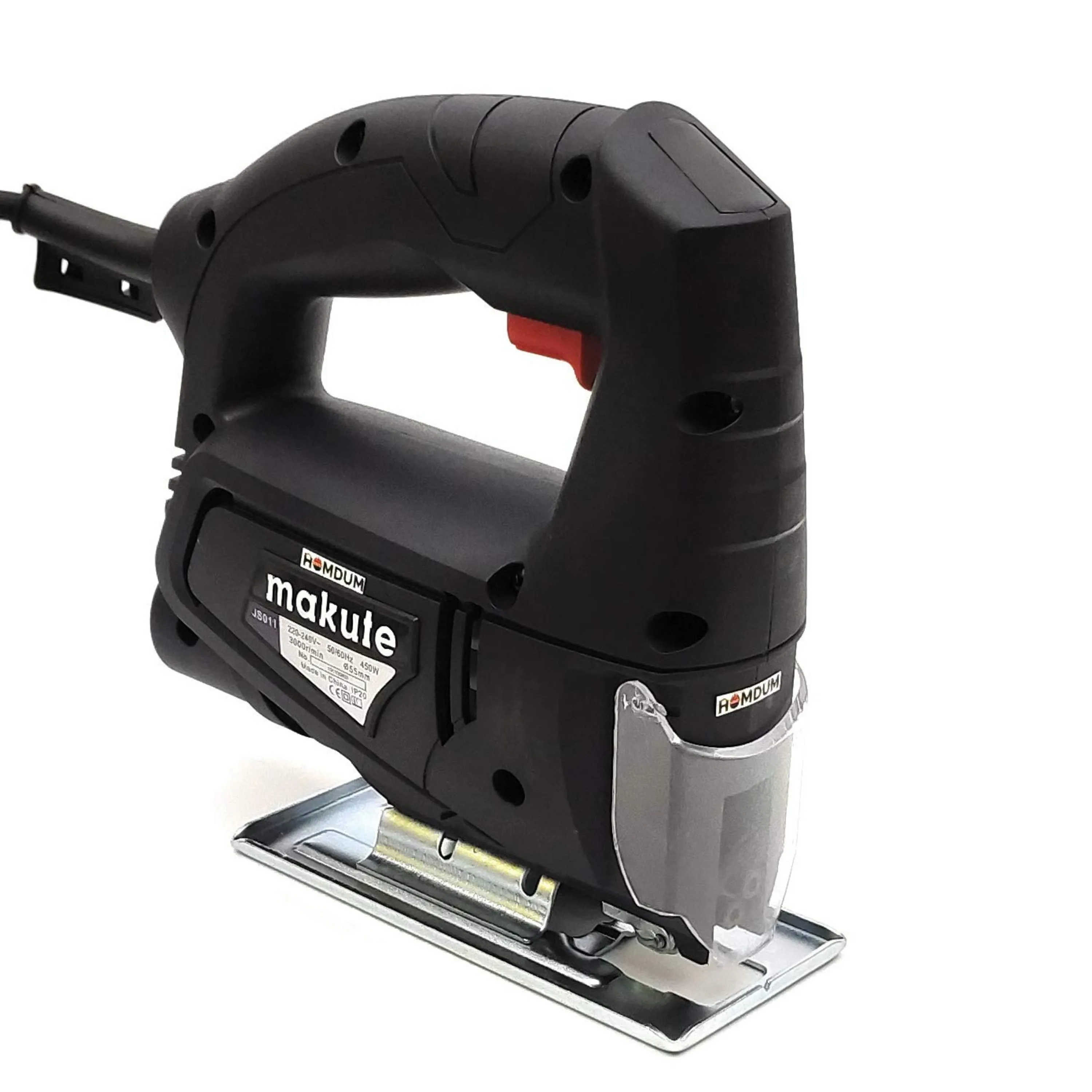 Homdum 450W Jigsaw Machine 55mm And 10   2 Pc Heavy Duty Jigsaw Blades Set Combo, with lock switch, 70 mm cutting blade (easy installation) cutter for wood metal plastic.
