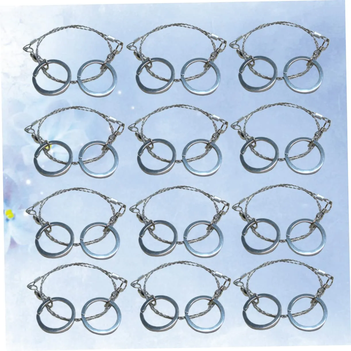 HOMSFOU Survival Outdoor Survival Saw Portable Hand Chain for Camping Hiking Hunting 4-ply Stainless Steel Wire Saw Survival Gear