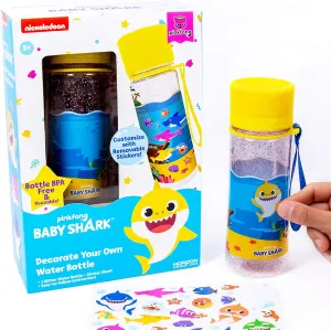 Horizon Group USA Baby Shark Decorate Your Own Water Bottle