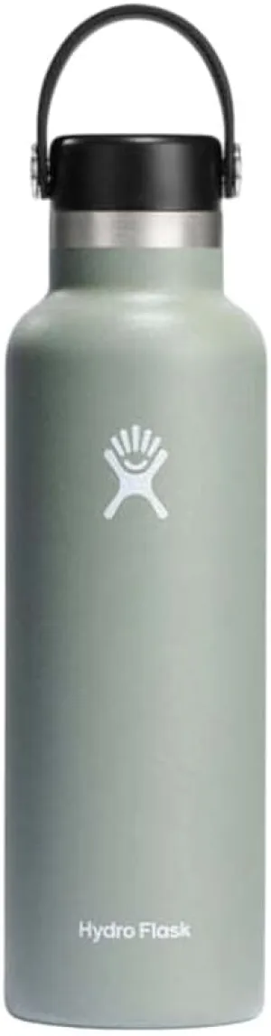 Hydro Flask Stainless Steel Standard Mouth Water Bottle with Flex Cap and Double-Wall Vacuum Insulation