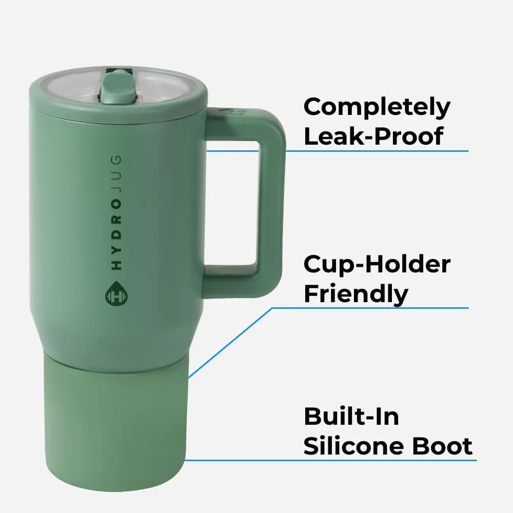 HydroJug Kids - 20 oz Insulated Kids Water Bottle with Flip Straw & Handle | Leak-Proof & Durable | Perfect for School, Sports, Lunch, Travel & Camp, Camo