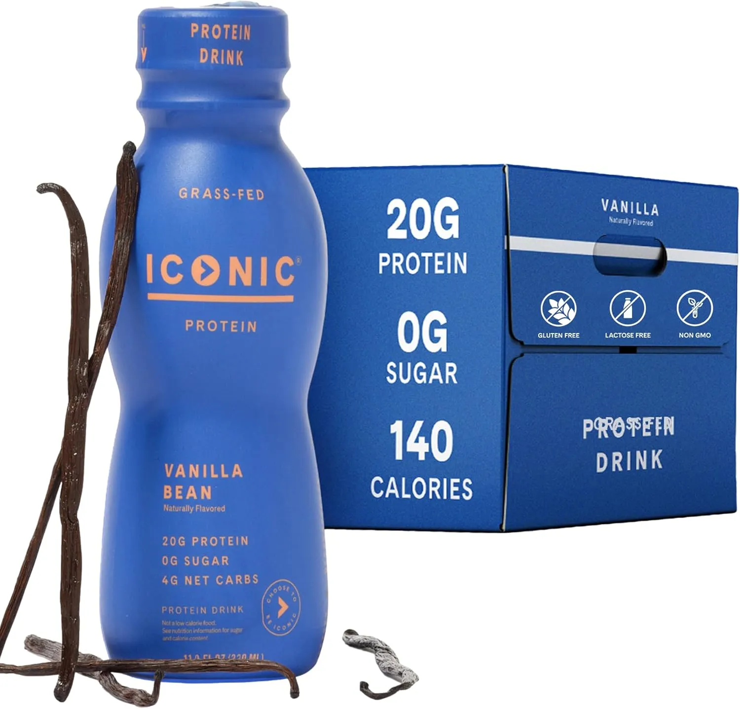 Iconic - Protein Drink RTD Vanilla Bean - 12 Bottle(s)