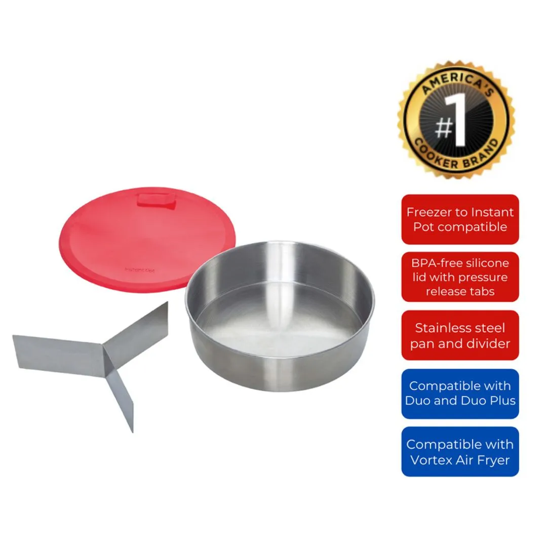 Instant Pot Round Pan with Divider and Lid