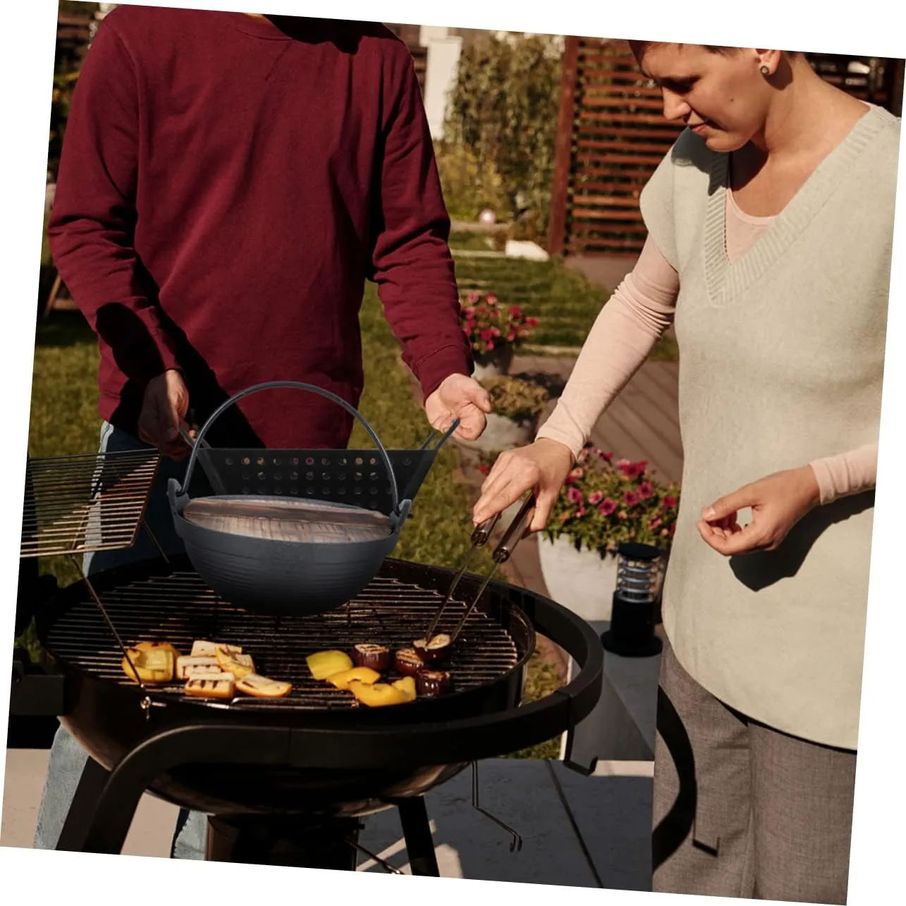Iron Sukiyaki Pot Japanese Cooking Pot Hanging Shabu Pan Easy to Clean for Outdoor Activities