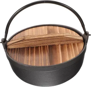 Iron Sukiyaki Pot Lid Japanese Frying Pan Lid for Camping Outdoor Cooking