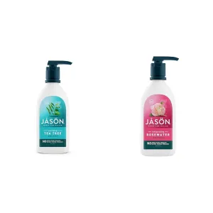 JASON Natural Body Wash, Purifying Tea Tree & Invigorating Rosewater, 30 Oz (2 Pack)