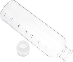 Juice Water Cup with Time Marker Collapsible Water Bottle Large Capacity Portable Sports Bottle