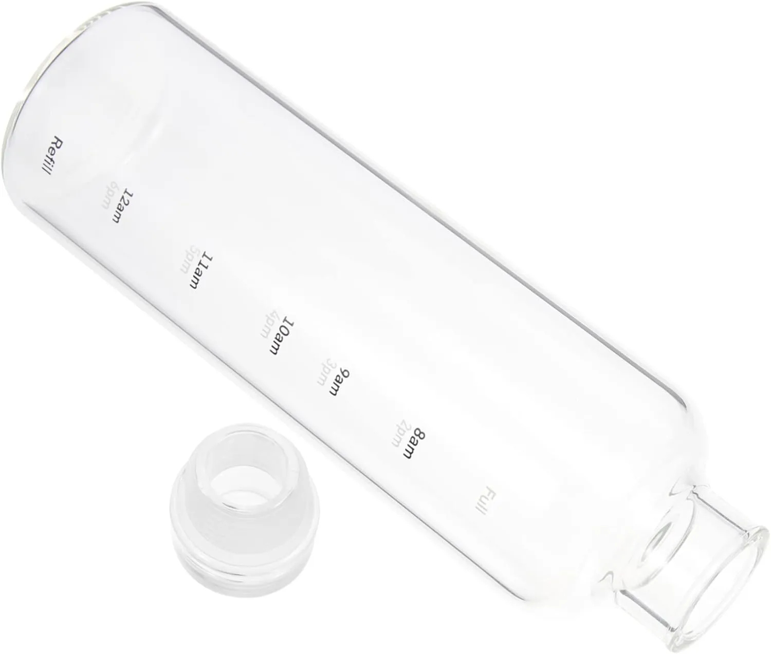 Juice Water Cup with Time Marker Collapsible Water Bottle Large Capacity Portable Sports Bottle