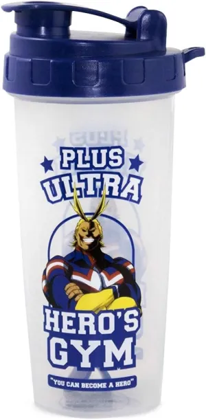 JUST FUNKY My Hero Academia Gym Workout Shaker Bottle, Blue Colored Shaker Bottle