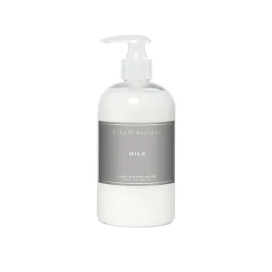 K. Hall Designs Milk Scented Shea Butter Lotion for Dry Skin, Creamy-Sweet Scent with Coconut & Vanilla, Shea Moisturizing Lotion for Sensitive Skin, 12oz