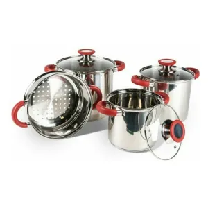 Kampa Space Saver Deluxe Cook Set Stackable Stainless Steel Caravan Motorhome
