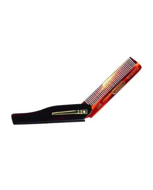 Kent K-20T Comb, Folding Pocket Comb With Clip, Fine (167mm)