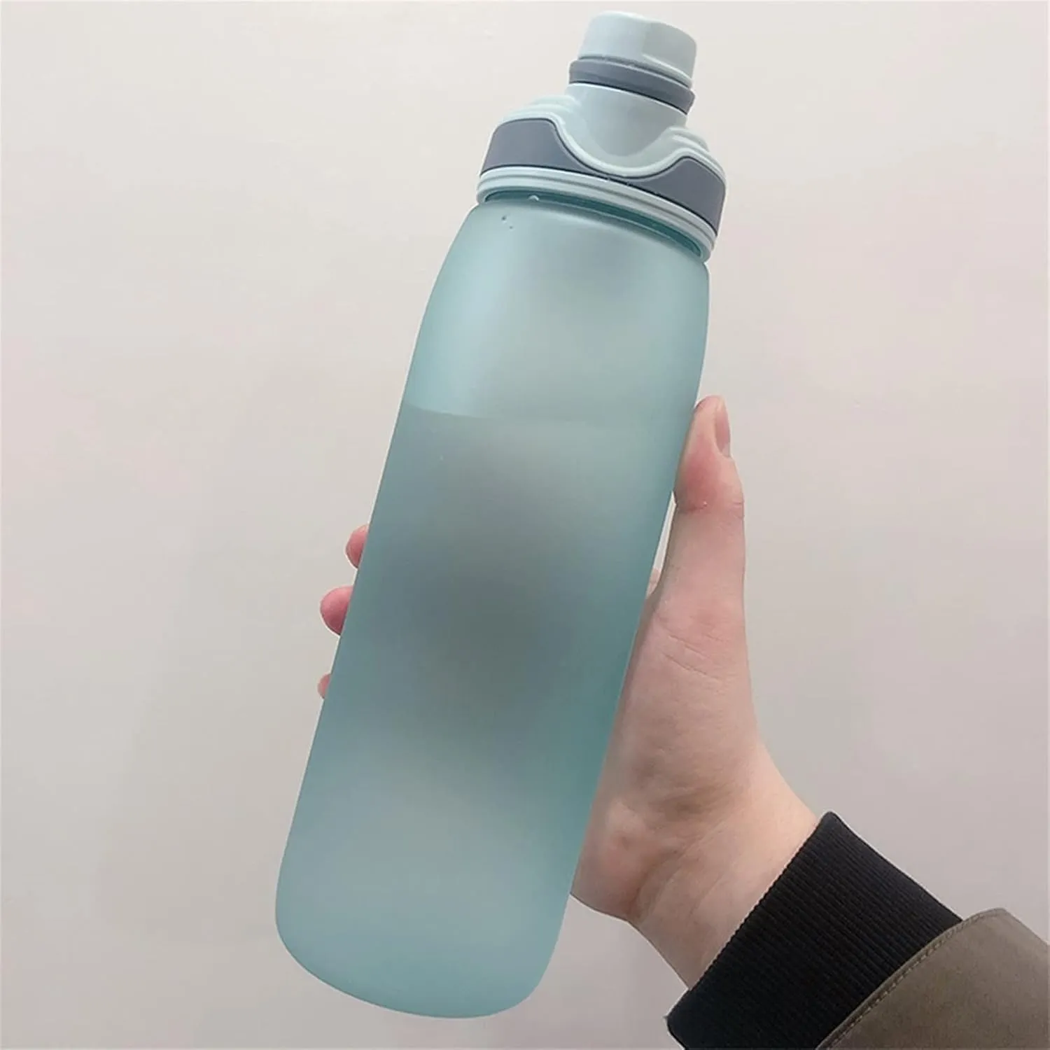 kettles Large Frosted Water Bottles Fast Flow BPA Free,Leak proof Sports Bottle with Built-in Handle,Portable Plastic Cups,Students canteen(D,Small)