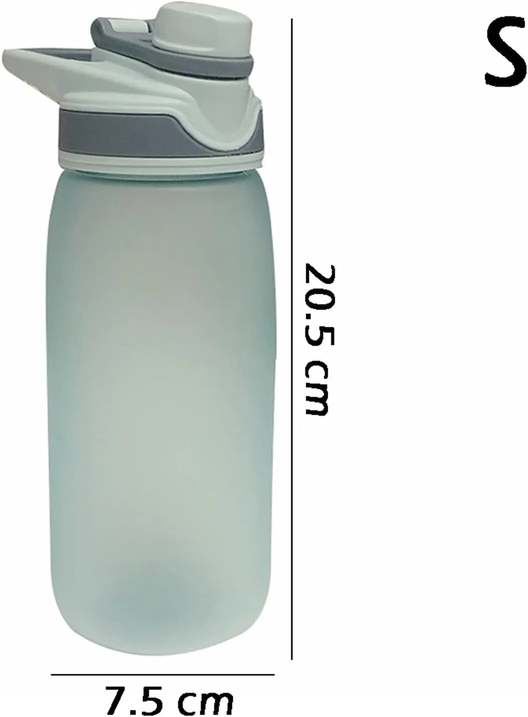 kettles Large Frosted Water Bottles Fast Flow BPA Free,Leak proof Sports Bottle with Built-in Handle,Portable Plastic Cups,Students canteen(D,Small)