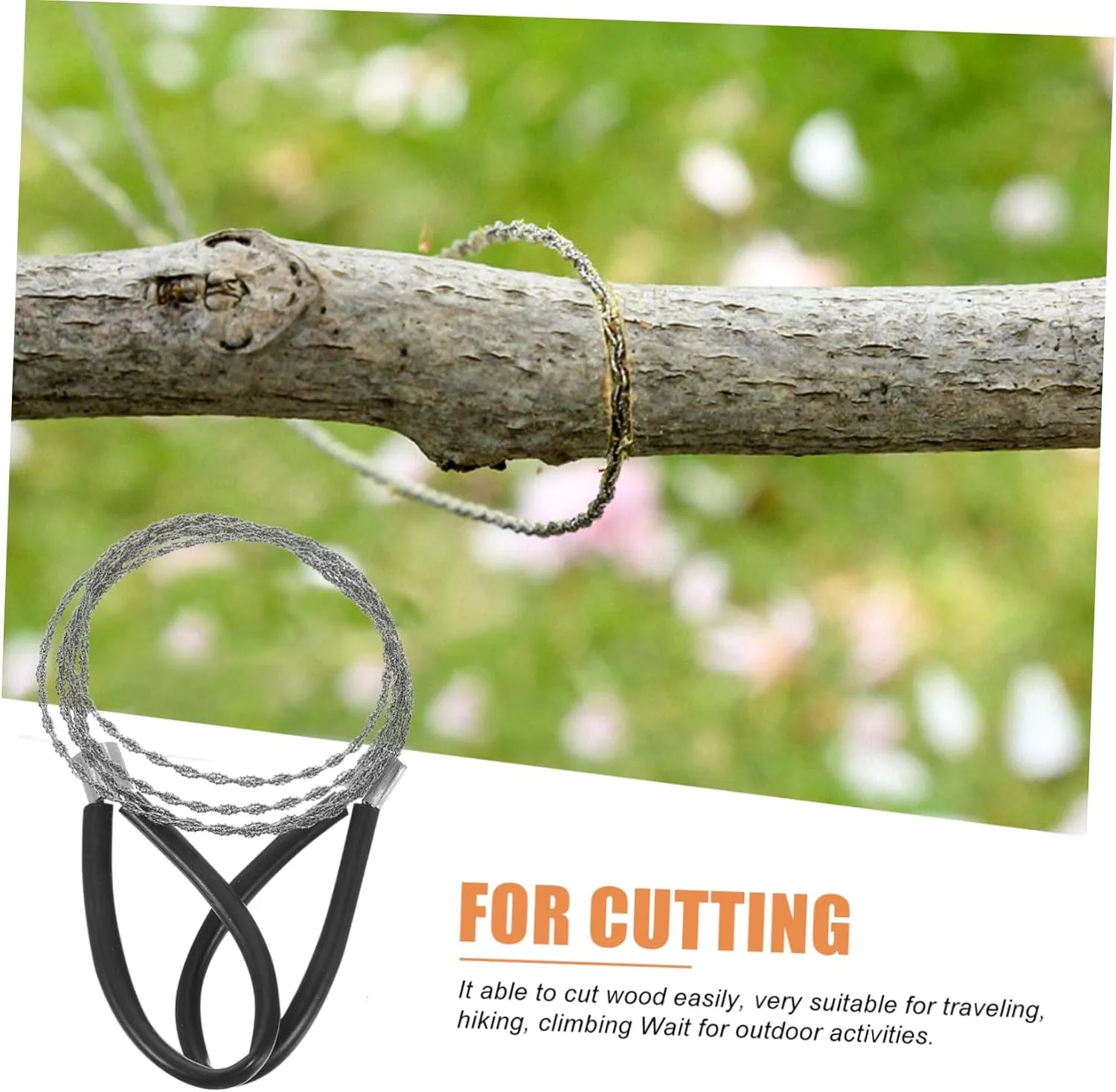 Kisangel 16pcs Outdoor Wire Saw Portable Camping Chainsaw Survival Gear for Hiking Fishing and Backpacking Rope Saws for Efficient Cutting