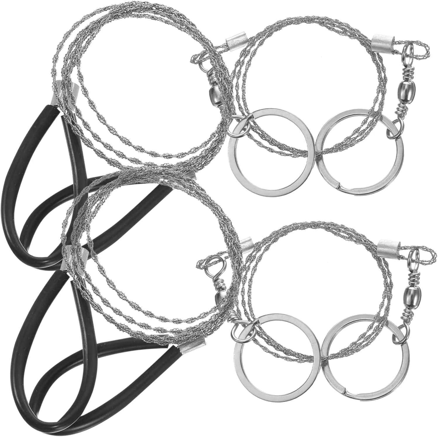 Kisangel 16pcs Outdoor Wire Saw Portable Camping Chainsaw Survival Gear for Hiking Fishing and Backpacking Rope Saws for Efficient Cutting