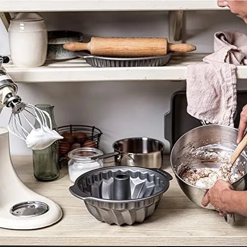 KitchenAid Aluminized Steel PFAS-Free Non-Stick 5-Piece Bakeware Set, Oven Safe, Dishwasher Safe, Grey