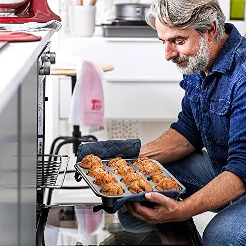 KitchenAid Aluminized Steel PFAS-Free Non-Stick 5-Piece Bakeware Set, Oven Safe, Dishwasher Safe, Grey