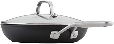 KitchenAid Hard Anodized Induction Nonstick Fry Pan/Skillet with Lid, 10 Inch, Matte Black