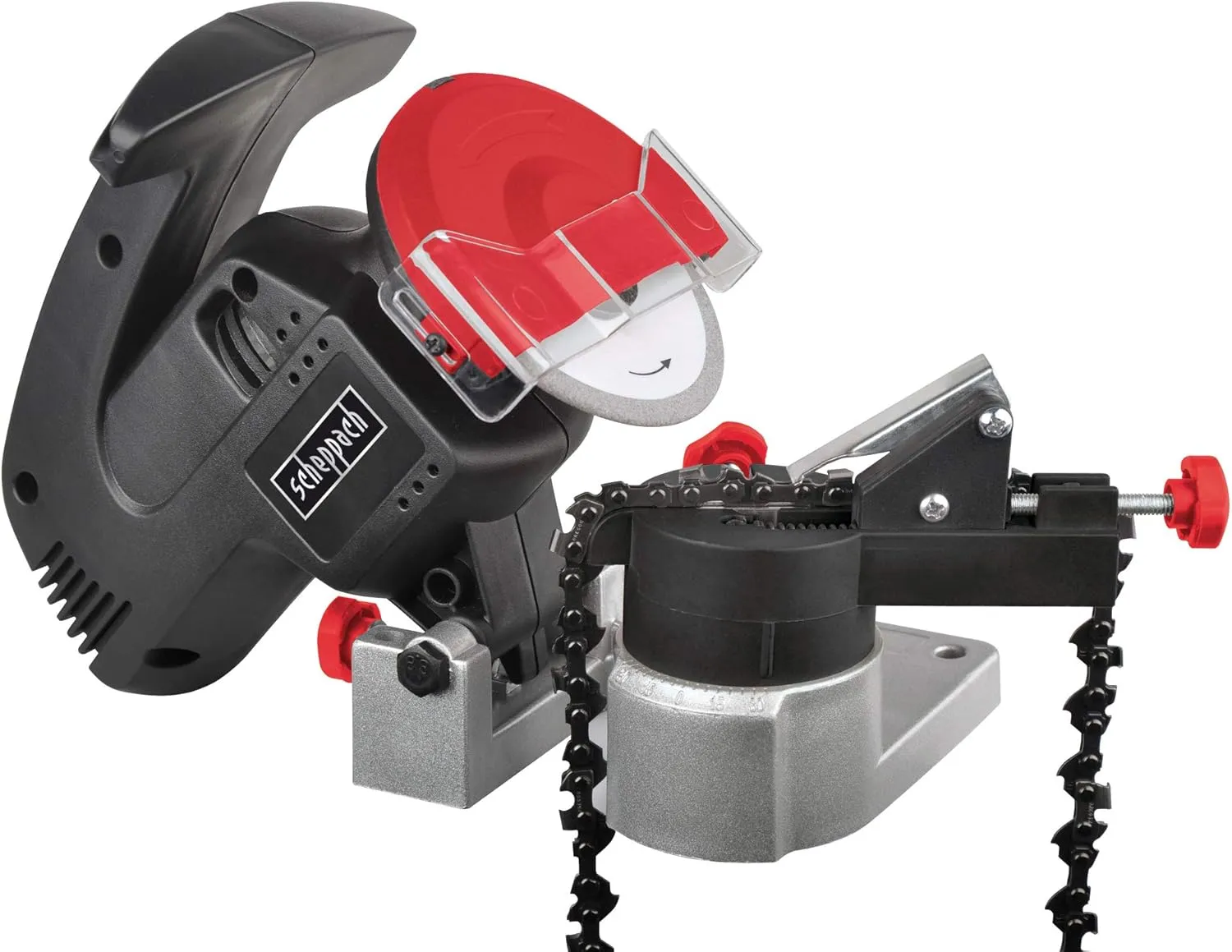 KS1200 Chain Sharpener | Adjustable Grinding Head | Compatible with All Saw Chains | Extra-Large Spark Screen for Safe Operation