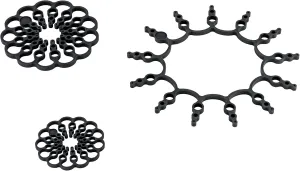 Kuhn Rikon Trivet & Pan Guard, (Set of 3), Black