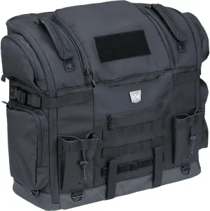 Kuryakyn 5723 Titan Pet Palace: Portable Weather Resistance and Heat Reducing Motorcycle Dog/Cat Carrier Crate for Touring Seat, Black Large
