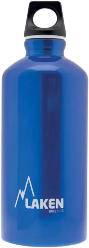 Laken Futura Aluminum Water Bottle - Narrow Mouth, Screw Cap with Loop - Leak-Proof, BPA Free, Made in Spain - 20oz, Blue