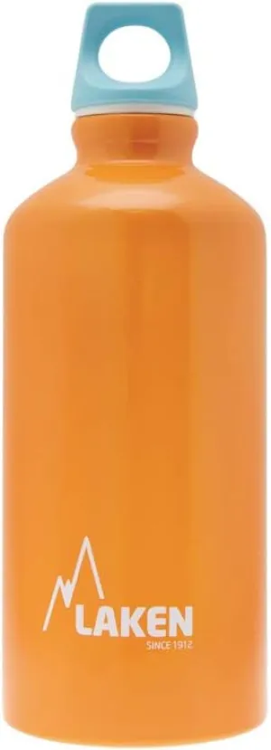 Laken Futura Aluminum Water Bottle - Narrow Mouth, Screw Cap with Loop - Leak-Proof, BPA Free, Made in Spain - 20oz, Orange