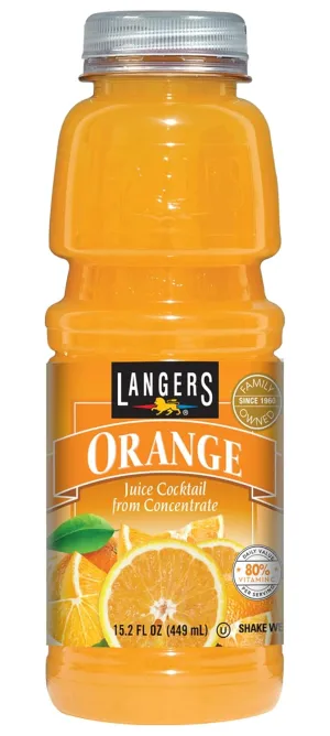 Langers Orange Cocktail, 15.2 Fl Oz (Pack of 12)