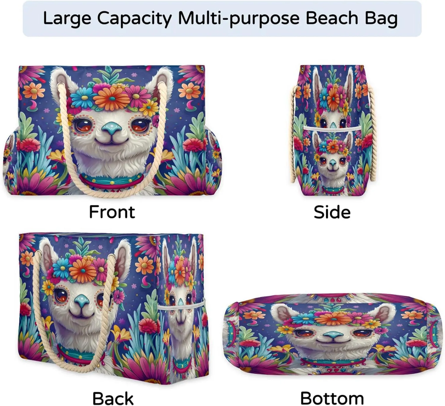 Large Beach Tote Bags with Zipper, Beach Bag for Women, Waterproof Sandproof Pool Swim Bags, Travel Tote Bag