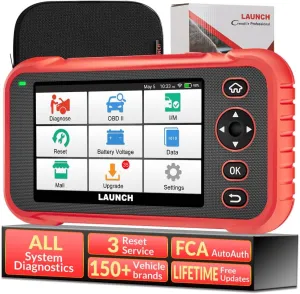 LAUNCH CRP123E Plus Elite OBD2 Scanner, All System Car Diagnostic Scan Tool with Oil Reset, SAS Calibration, Throttle Adaptation,Battery Test, Auto Vin, FCA Autoauth, Lifetime Free Update