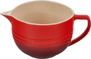 Le Creuset Stoneware Signature Batter Bowl, 3.25qt., Cerise