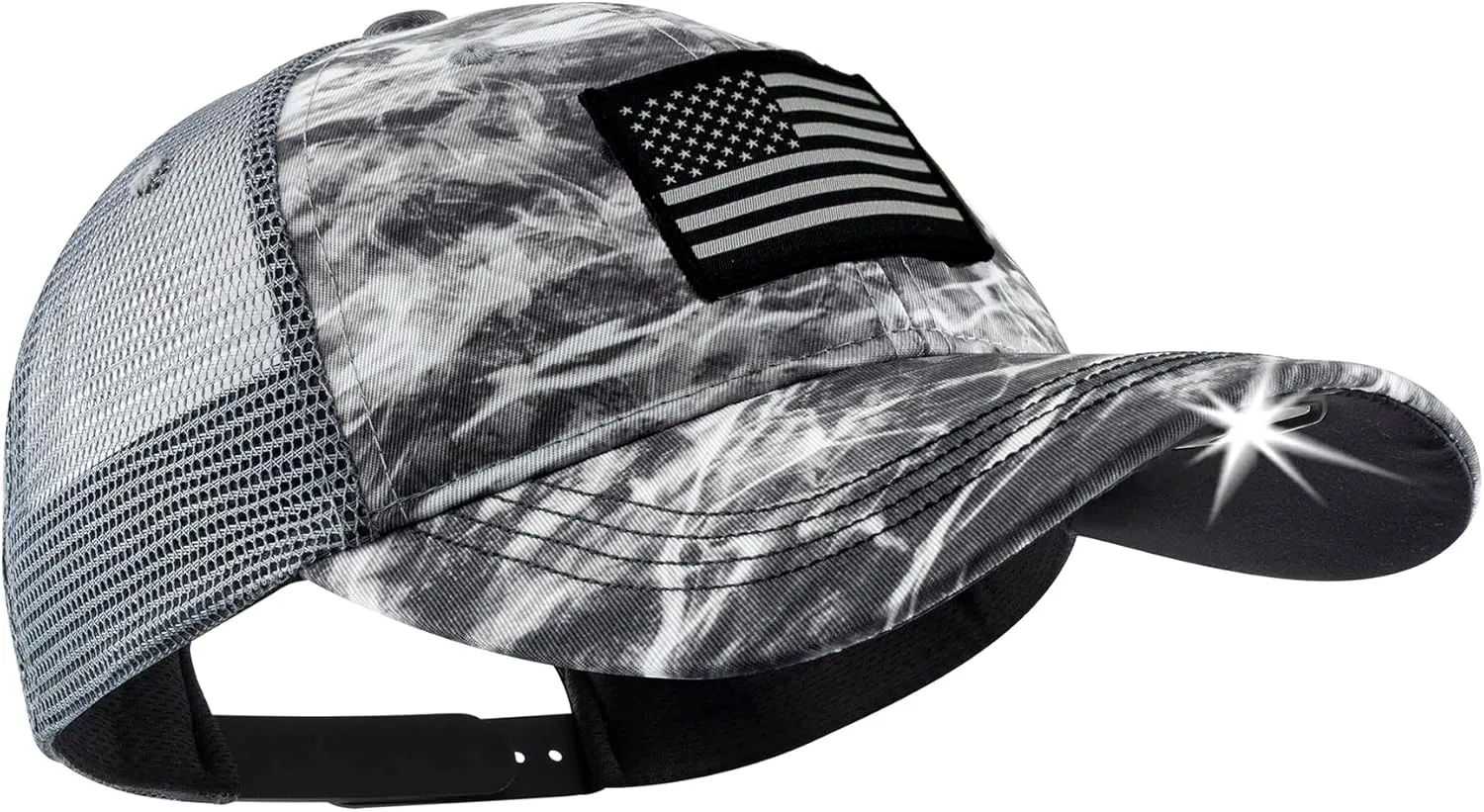 LED Hat Light - POWERCAP Baseball Cap with Light Built in - LED Cap Visor Light with Bright Headlight and IPX4 Rating