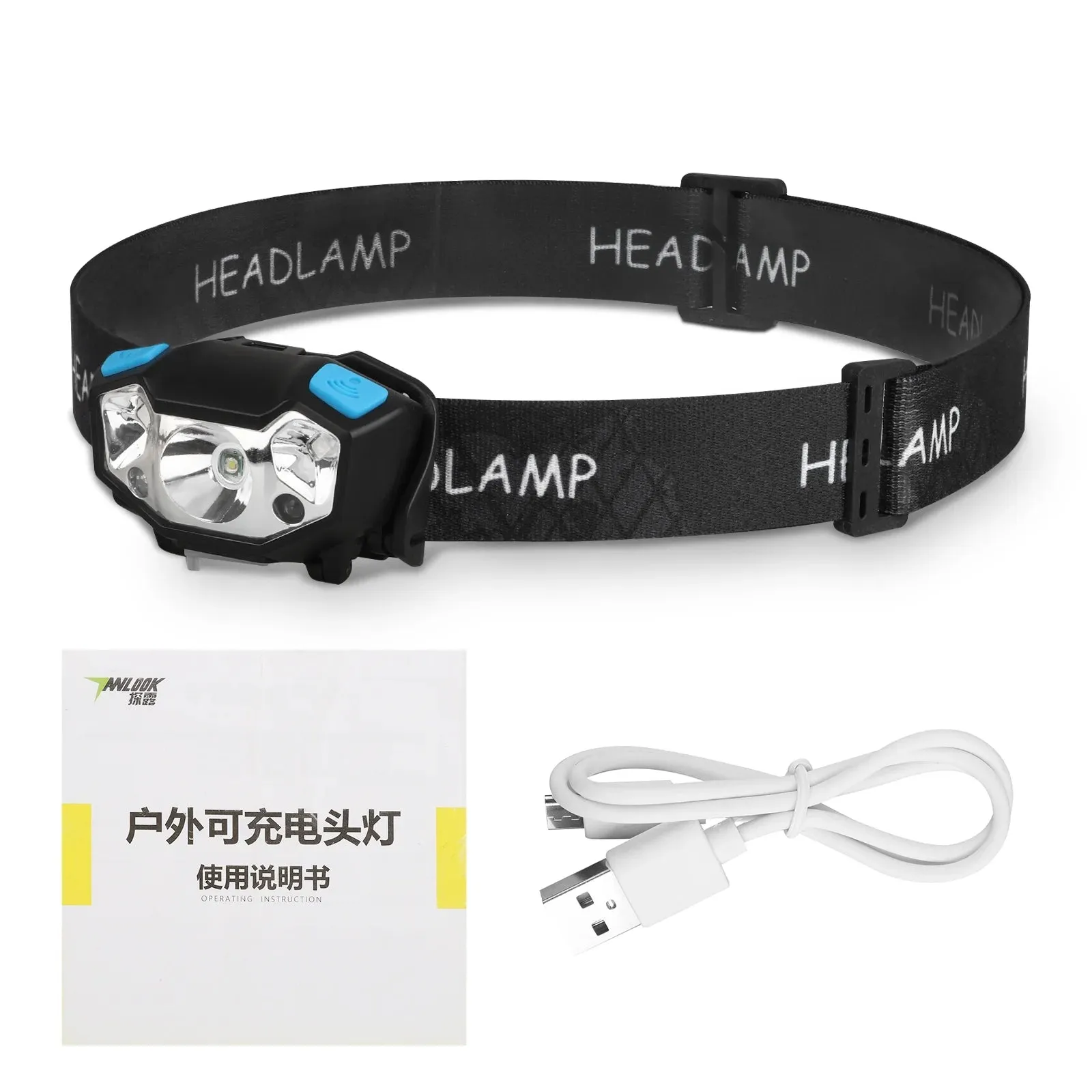 LED Headlamp Flashlight, 5000 Lumen