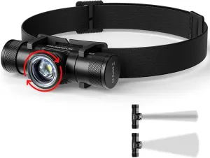 LED Headlamp Rechargeable - Zoomable Headlamps for Adults Rechargeable, Sofirn HS11 Head Lamp Battery Powered 630 Lumens, Headlight with Floodlight Spotlight, Headlamp for Camping Cycling Running