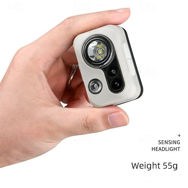 LED Headlamp with Motion Sensor, USB Rechargeable Head Light for Outdoor Camping Running & Cycling