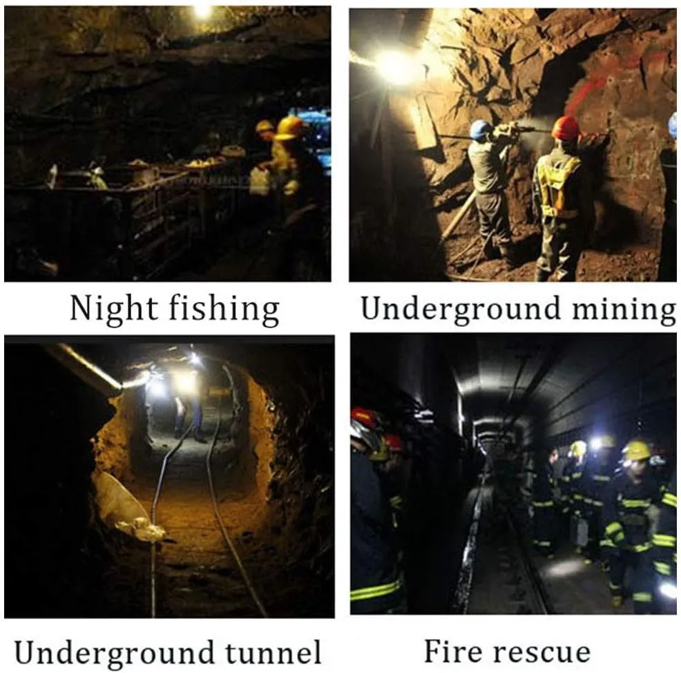 LED Mining Headlamp Waterproof Rechargeable Miner Lamp KL2.8LM Explosion-Proof Cap Lights Coal Miner Night Coon Hunting Headlamp for Mining Hunting Hiking (Red Button)