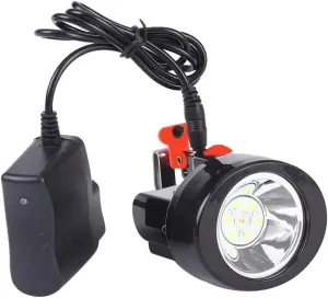 LED Mining Headlamp Waterproof Rechargeable Miner Lamp KL2.8LM Explosion-Proof Cap Lights Coal Miner Night Coon Hunting Headlamp for Mining Hunting Hiking (Red Button)
