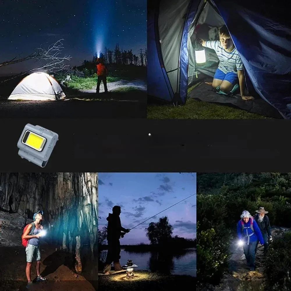 LED Portable Magnetic Headlamp – 6W Rechargeable Light for Outdoor Adventures, Perfect for Camping, Fishing, and Exploration