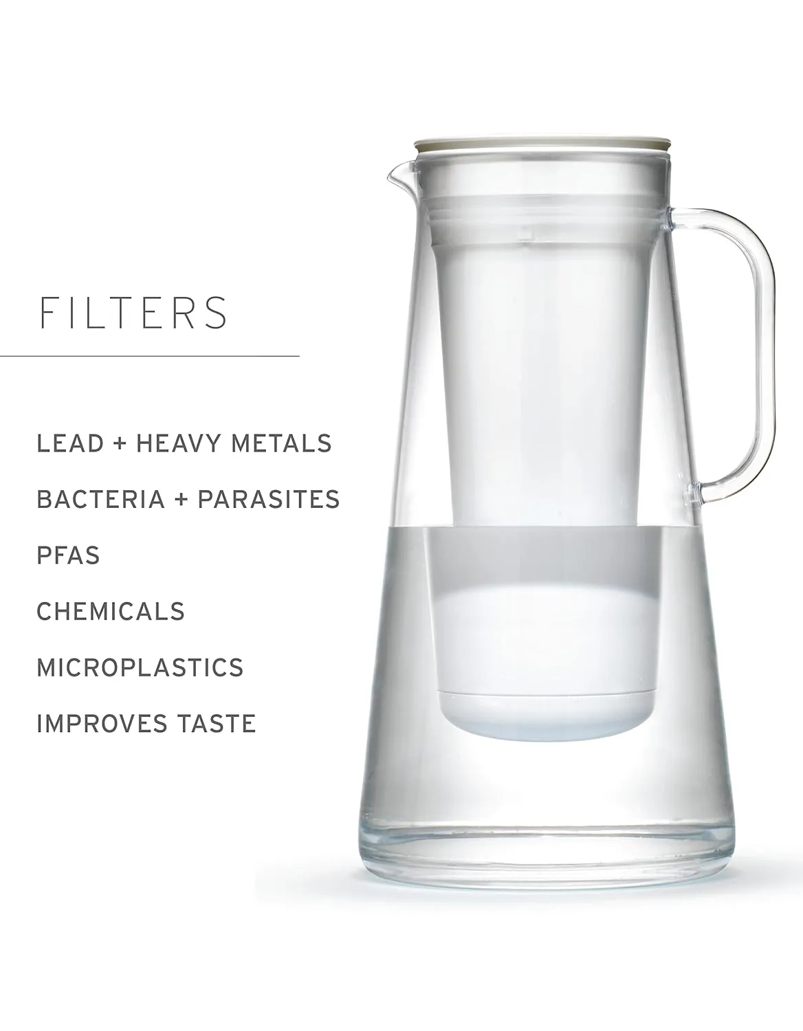 LifeStraw Home – Water Filter Pitcher, 10-Cup, Midnight Blue, BPA Free Designed for Everyday Protection Against Bacteria, parasites, microplastics, Lead, Mercury, PFAS and a Variety of Chemicals