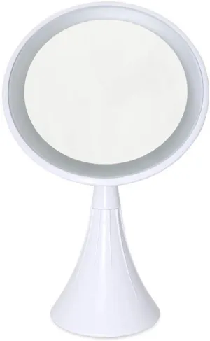 Lighted Mirror Countertop Smart LED Makeup Mirror 360 Degree Rotation USB Charging Desktop Beauty Mirror 10 Times Magnification Lighted Makeup Mirror