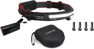 Liteband PRO Bundle 2500 Lumens LED Headlamp Rechargeable Battery Powered, Bright Tactical Head Lamp Flashlight Hard Hat Light, Mechanic Lamps, Camping, Running, Best Rated For Forehead, Carbon