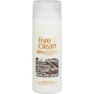 Live Clean Body Wash, Soothing Vanilla Oatmeal, 17 Oz