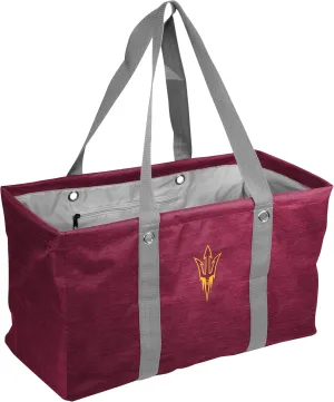 Logo Brands NCAA Arizona State Sun Devils Unisex Crosshatch Picnic Caddy – Multipurpose Oversized Tote with Reinforced Handles, Team Logo, and Interior Pocket