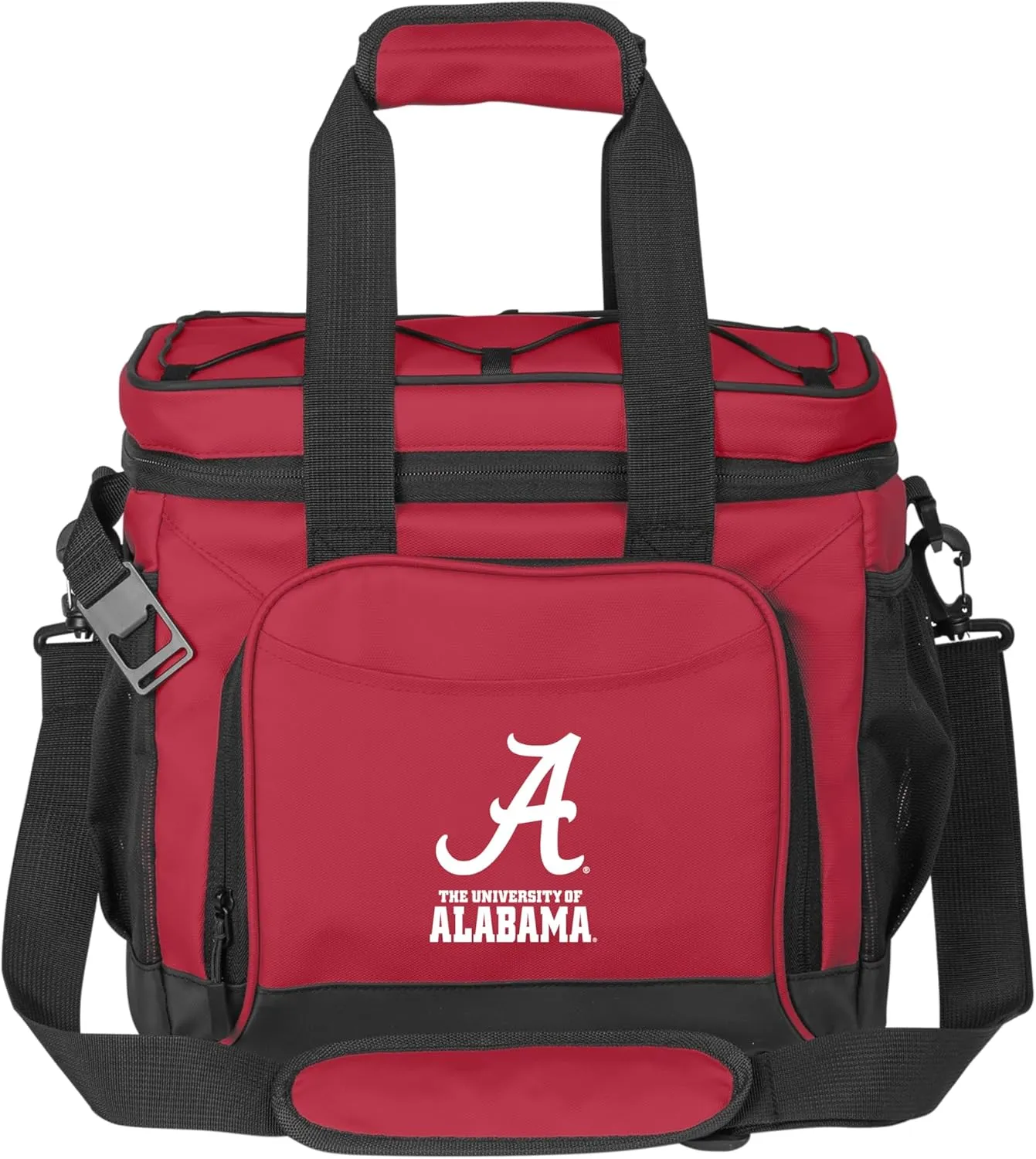 Logo Brands NCAA Flex 24-Can Cooler - Heat-Sealed Leak-Proof Lining, Built-in Bottle Opener, Adjustable Shoulder Strap- Great for Tailgates & Picnics