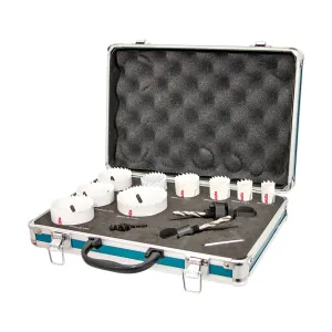 Makita - 12 Piece Standard Bi-Metal Electrician Hole Saw Set - Aluminium Case | D-60953
