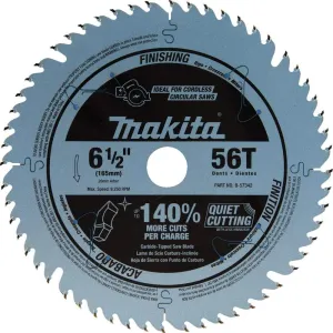 Makita B-57342 6-1/2" 56T Carbide-Tipped Cordless Plunge Saw Blade